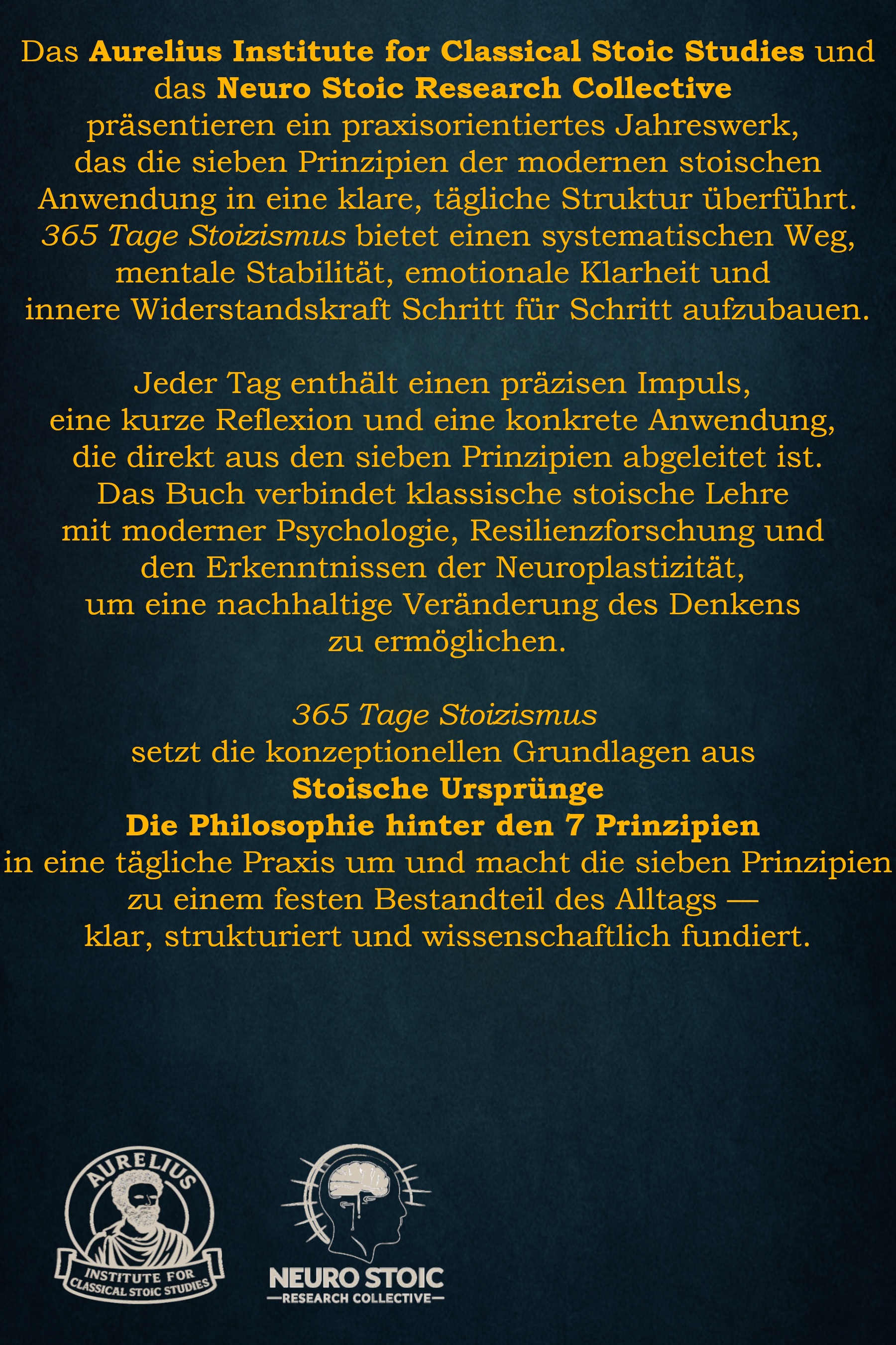 365 Tage Stoizismus – Backcover