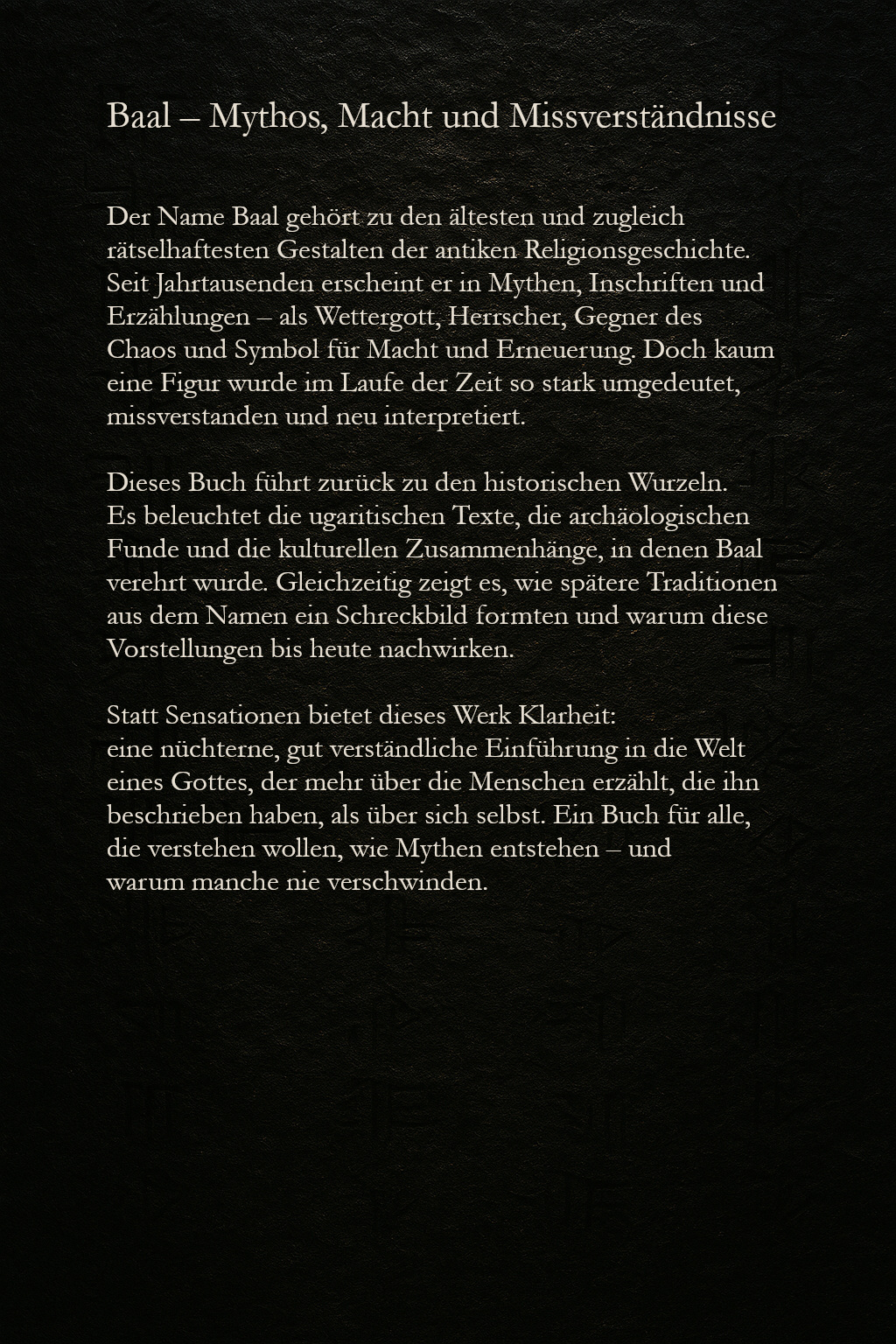 BAAL – Backcover