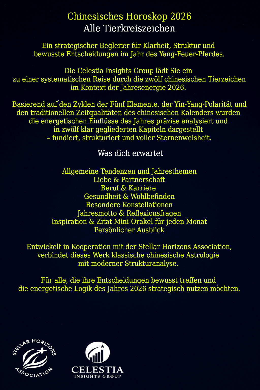 Chinesisches Horoskop 2026 – Backcover