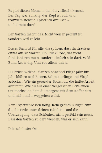 Der Cozy Naturgarten – Backcover