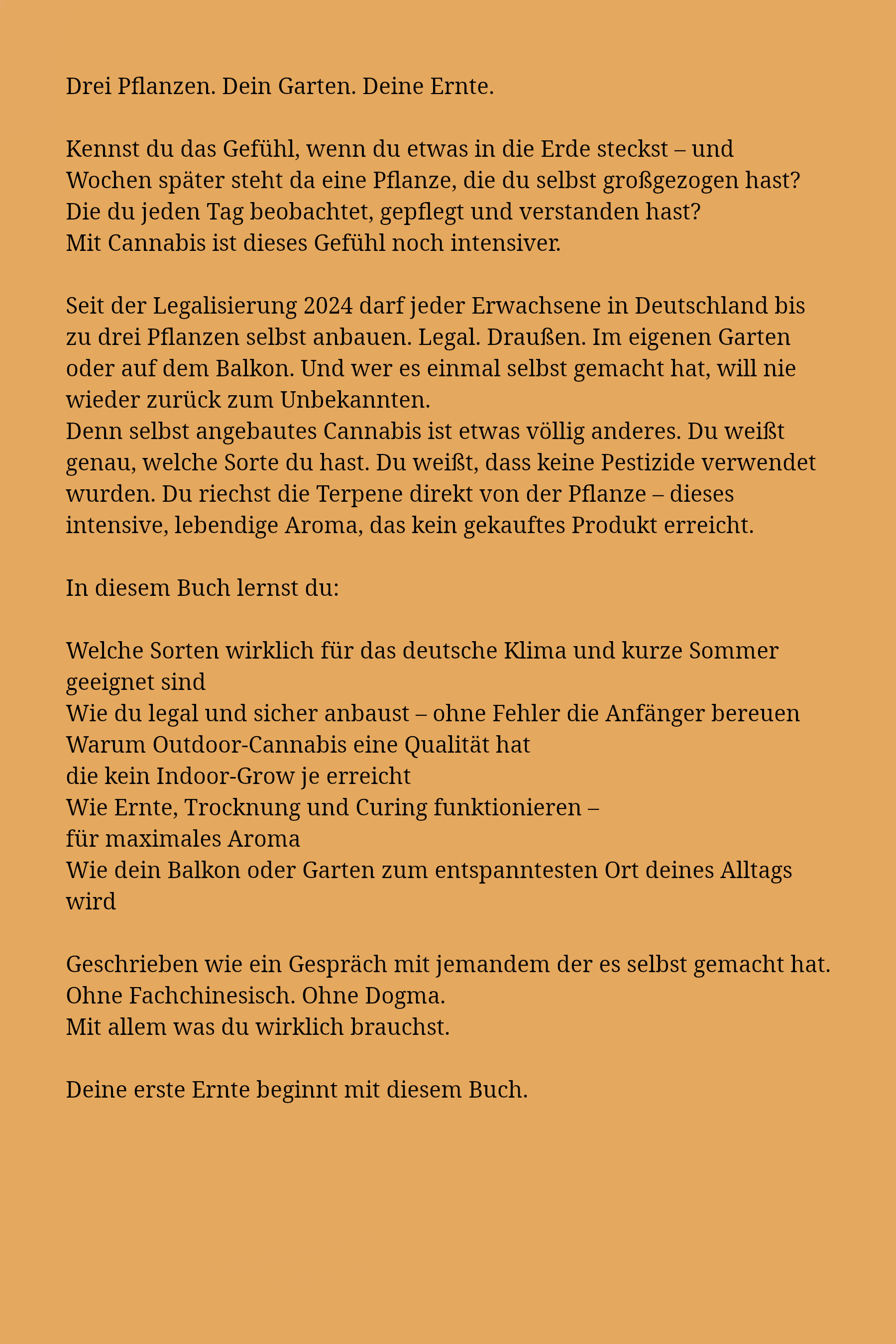 Mein Cozy Cannabisgarten – Backcover
