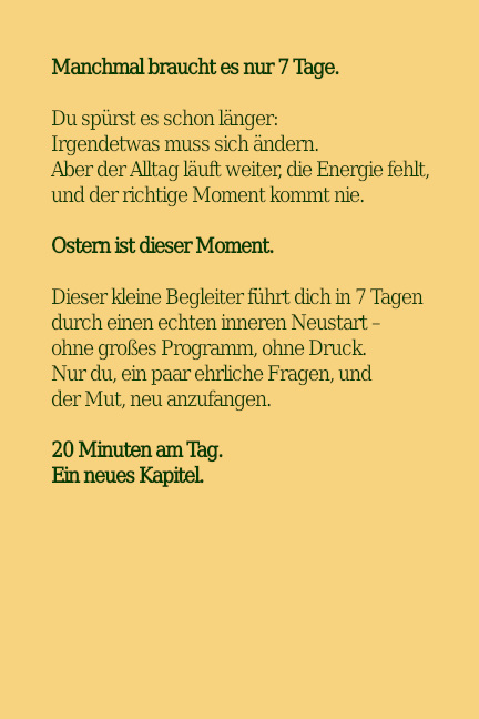 Ostern neu beginnen – Backcover